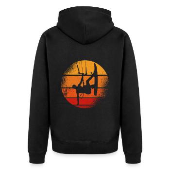 Kiteboarding Kitesurfer Kitesurfing Kiteboarder - Unisex Premium Organic Zip Hoodie - black - Back - Nico (187cm)
