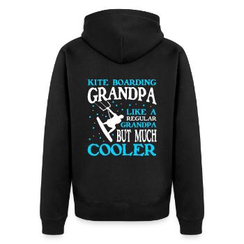 Kiteboarding Kitesurfer Kitesurfing Kiteboarder - Unisex Premium Organic Zip Hoodie - black - Back - Nico (187cm)