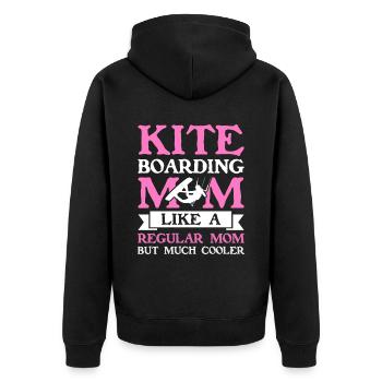 Kiteboarding Kitesurfer Kitesurfing Kiteboarder - Unisex Premium Organic Zip Hoodie - black - Back - Nico (187cm)