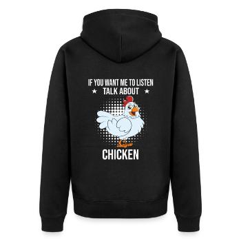 Drôle De Poulet Dire Poulet - Veste à capuche bio Premium Unisexe - noir - Dos - Nico (187cm)