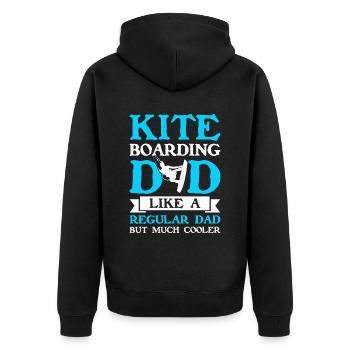 Kiteboarding Kitesurfer Kitesurfing Kiteboarder - Unisex Premium Organic Zip Hoodie - black - Back - Nico (187cm)