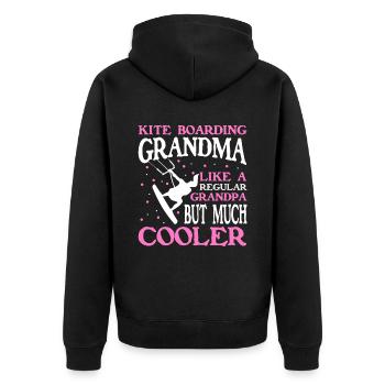 Kiteboarding Kitesurfer Kitesurfing Kiteboarder - Unisex Premium Organic Zip Hoodie - black - Back - Nico (187cm)