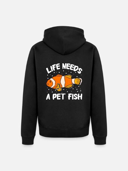 Aquaristics, Fish farming, Aquarists - Unisex Premium Organic Zip Hoodie - black