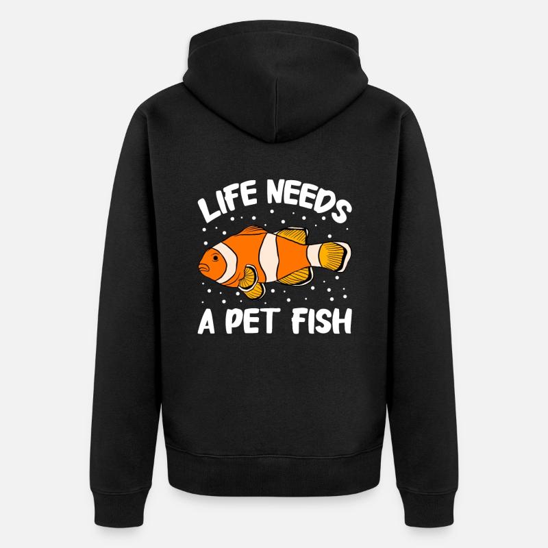 Aquariophilie, Pisciculture, Aquariophiles - Veste à capuche bio Premium Unisexe - noir