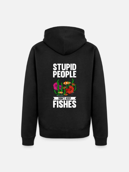 Aquaristics, Fish farming, Aquarists - Unisex Premium Organic Zip Hoodie - black