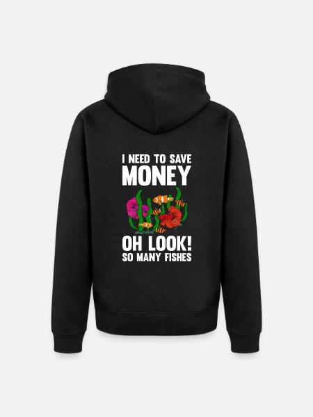 Aquaristics, Fish farming, Aquarists - Unisex Premium Organic Zip Hoodie - black