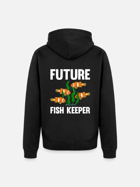 Aquarium fish farming aquarists - Unisex Premium Organic Zip Hoodie - black