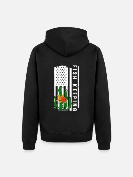 Aquaristics, Fish farming, Aquarists - Unisex Premium Organic Zip Hoodie - black