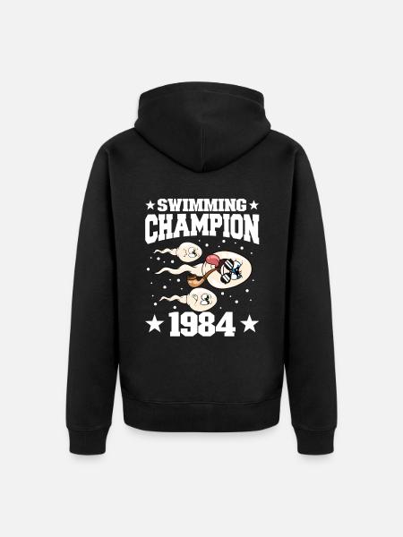 1984 Anniversaire 40 ans - Veste à capuche bio Premium Unisexe - noir