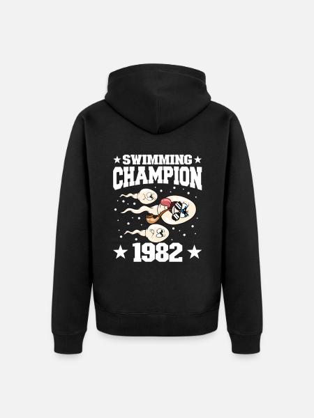 1982 Birthday 42 years old - Unisex Premium Organic Zip Hoodie - black