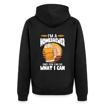 Beer Homebrewing Beer Be - Unisex Premium Organic Zip Hoodie - black - Back - Nico (187cm)