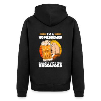Bière Brassage Amateur Bière Be - Veste à capuche bio Premium Unisexe - noir - Dos - Nico (187cm)