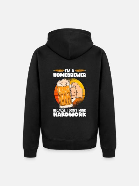 Beer Homebrewing Beer Be - Unisex Premium Organic Zip Hoodie - black