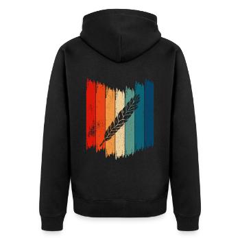 Beer Homebrewing Beer Be - Unisex Premium Organic Zip Hoodie - black - Back - Nico (187cm)
