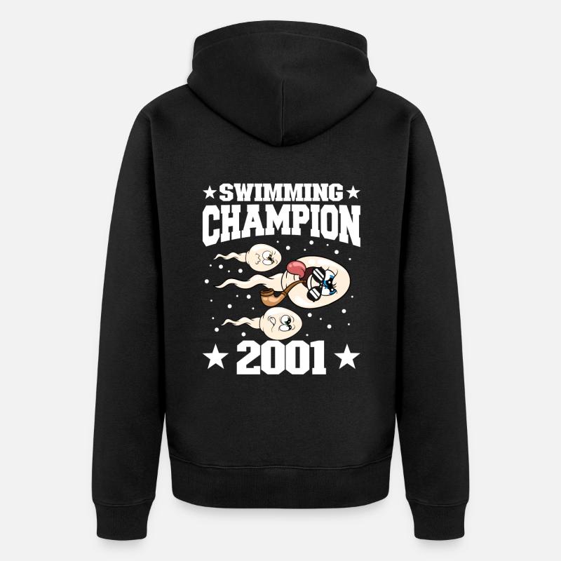 2001 Anniversaire 23 ans - Veste à capuche bio Premium Unisexe - noir