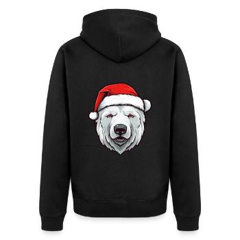 Tête d’ours polaire Noël Noël ours polaire - Veste à capuche bio Premium Unisexe - noir - Dos - Nico (187cm)