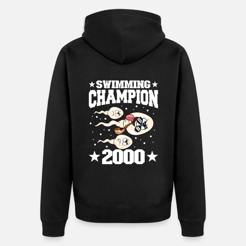 2000 Anniversaire 24 ans - Veste à capuche bio Premium Unisexe - noir
