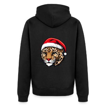Tête de guépard Noël Noël - Veste à capuche bio Premium Unisexe - noir - Dos - Nico (187cm)