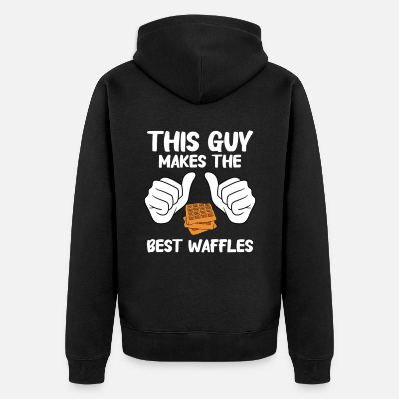 Waffle making waffle maker - Unisex Premium Organic Zip Hoodie - black