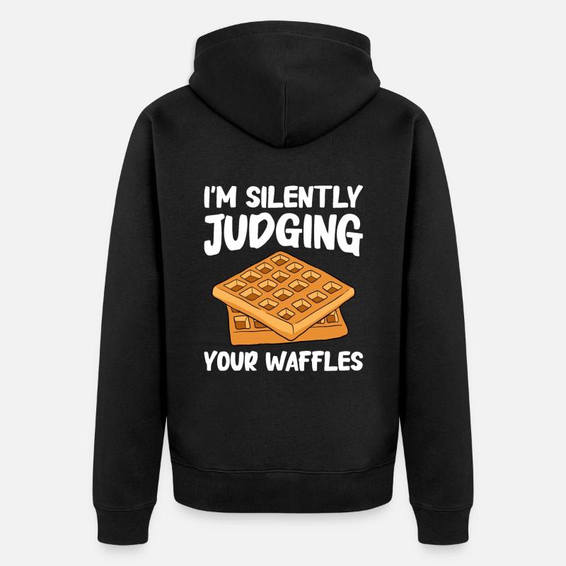 Waffle making waffle maker - Unisex Premium Organic Zip Hoodie - black