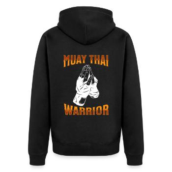 Muay Thaï Boxe Muay Thaï - Veste à capuche bio Premium Unisexe - noir - Dos - Nico (187cm)