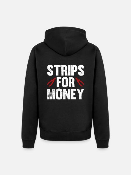 Elektriker Spruch Elektrikergeselle - Unisex Premium Bio Zip Hoodie - Schwarz