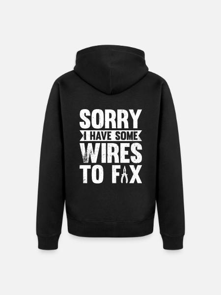 Electrician Saying Electrician's Journeyman - Unisex Premium Organic Zip Hoodie - black