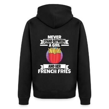Frites drôles Frites drôles - Veste à capuche bio Premium Unisexe - noir - Dos - Nico (187cm)