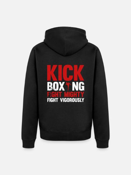 Kickboxen Kickboxer Kickboxing - Unisex Premium Organic Zip Hoodie - black