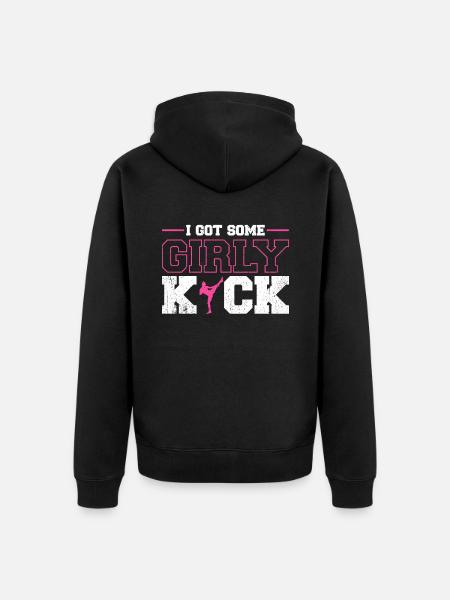 Kickboxen Kickboxer Kickboxing - Unisex Premium Organic Zip Hoodie - black