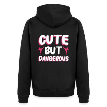 Kickboxen Kickboxer Kickboxing - Unisex Premium Organic Zip Hoodie - black - Back - Nico (187cm)