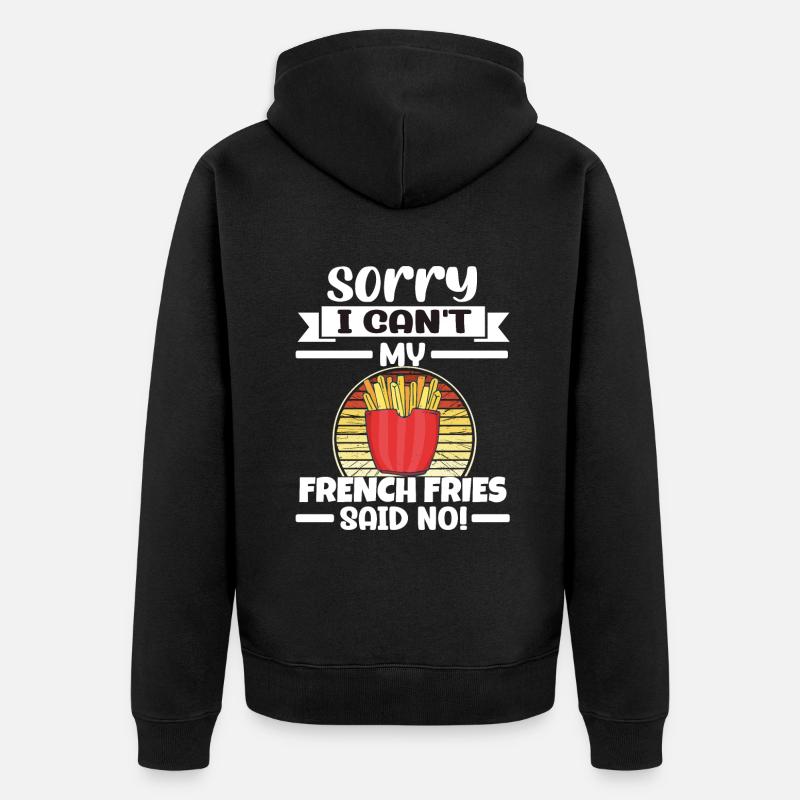Frites drôles Frites drôles - Veste à capuche bio Premium Unisexe - noir