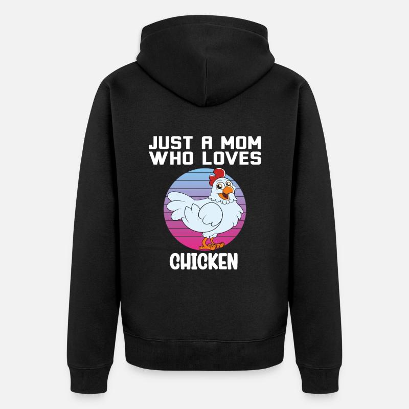 Drôle De Poulet Dire Poulet - Veste à capuche bio Premium Unisexe - noir