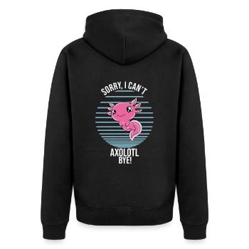 Axolotl drôle Axolotl mignon - Veste à capuche bio Premium Unisexe - noir - Dos - Nico (187cm)
