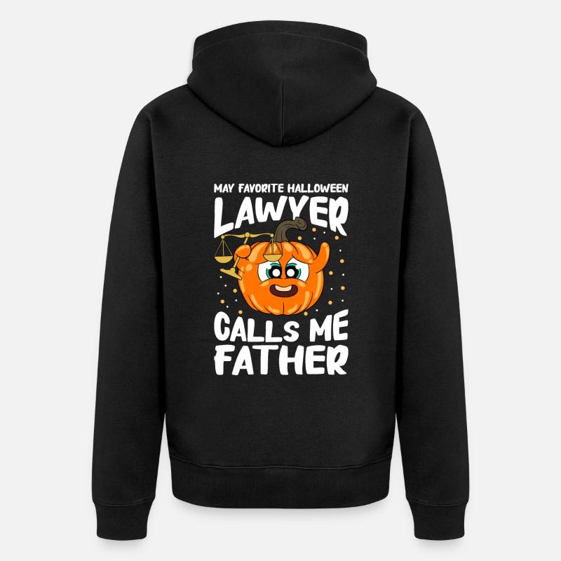 Avocat Halloween citrouille - Veste à capuche bio Premium Unisexe - noir