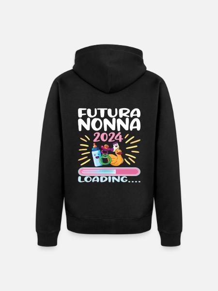 Nonna 2024 Loading Granny 2024 - Unisex Premium Organic Zip Hoodie - black