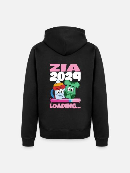 Zia 2024 Loading Aunt 2024 - Unisex Premium Organic Zip Hoodie - black