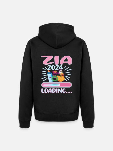 Zia 2024 Loading Aunt 2024 - Unisex Premium Organic Zip Hoodie - black