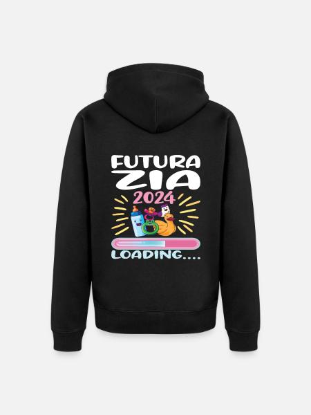 Zia 2024 Loading Aunt 2024 - Unisex Premium Organic Zip Hoodie - black
