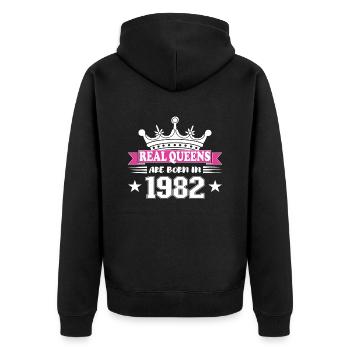 42 Année Anniversaire 1982 Anniversaire - Veste à capuche bio Premium Unisexe - noir - Dos - Nico (187cm)