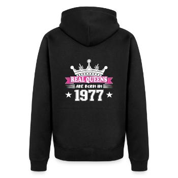 47 ans Anniversaire 1977 Anniversaire - Veste à capuche bio Premium Unisexe - noir - Dos - Nico (187cm)