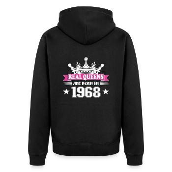 56 ans Anniversaire 1968 Anniversaire - Veste à capuche bio Premium Unisexe - noir - Dos - Nico (187cm)