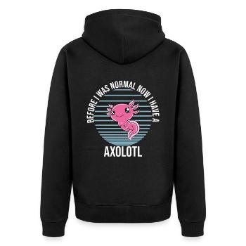 Axolotl drôle Axolotl mignon - Veste à capuche bio Premium Unisexe - noir - Dos - Nico (187cm)