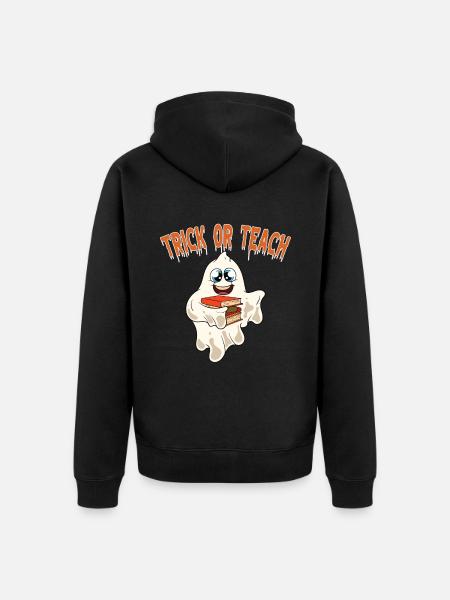 Funny Teacher Halloween Gifts - Unisex Premium Organic Zip Hoodie - black