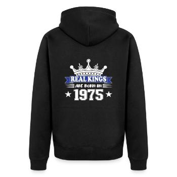 Cadeau d’anniversaire 1975 Vintage 1975 - Veste à capuche bio Premium Unisexe - noir - Dos - Nico (187cm)