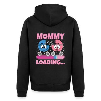 Maman 2024 Enceinte Maman Grossesse - Veste à capuche bio Premium Unisexe - noir - Dos - Nico (187cm)