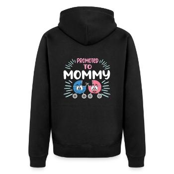 Maman 2024 Enceinte Maman Grossesse - Veste à capuche bio Premium Unisexe - noir - Dos - Nico (187cm)