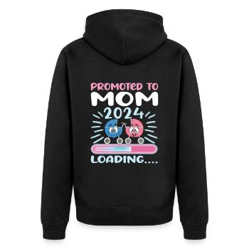 Maman 2024 Enceinte Maman Grossesse - Veste à capuche bio Premium Unisexe - noir - Dos - Nico (187cm)