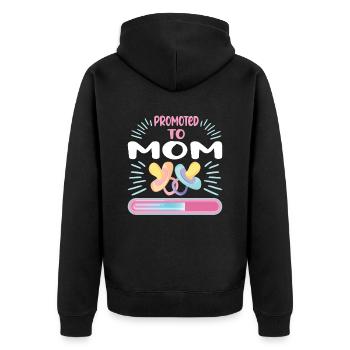 Maman 2024 Enceinte Maman Grossesse - Veste à capuche bio Premium Unisexe - noir - Dos - Nico (187cm)