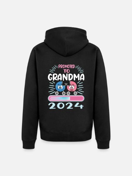 Granny 2024 Granny-to-be 2024 Loading - Unisex Premium Organic Zip Hoodie - black